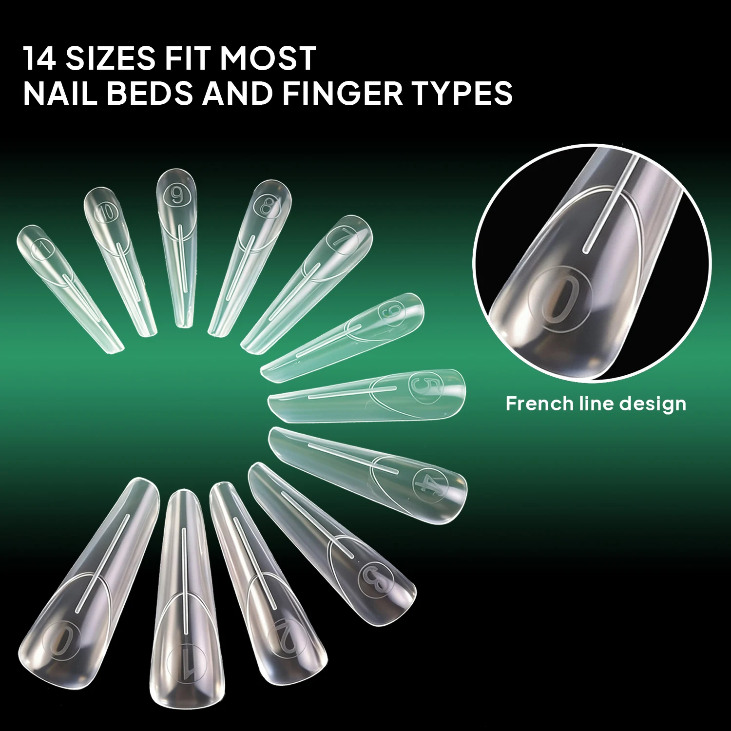 French Tip Nail Forms For Acrylic Extensions Square Ballet Shape_voghion.com