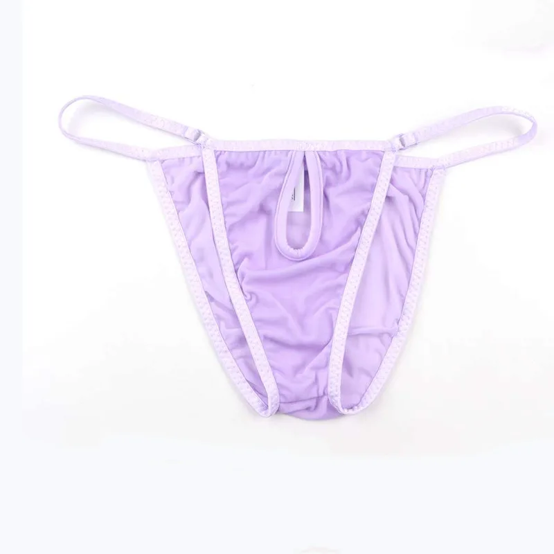 Low‑Waist Male Hollow Triangle Brief Underwear Adjustable Elastic Straps Silky Soft Breathable All‑Season Sexy Men Underpants