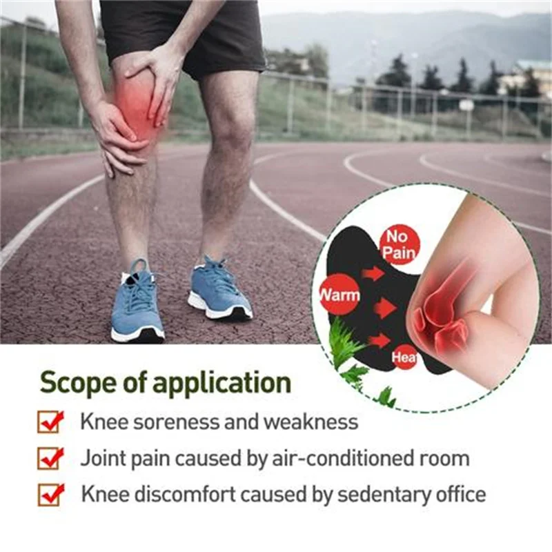 10/30pcs Knee Medical Plaster Wormwood Extract Knee Relief Patches Kit Knee joint Pain Plaster Chinese Wormwood Extract Sticker