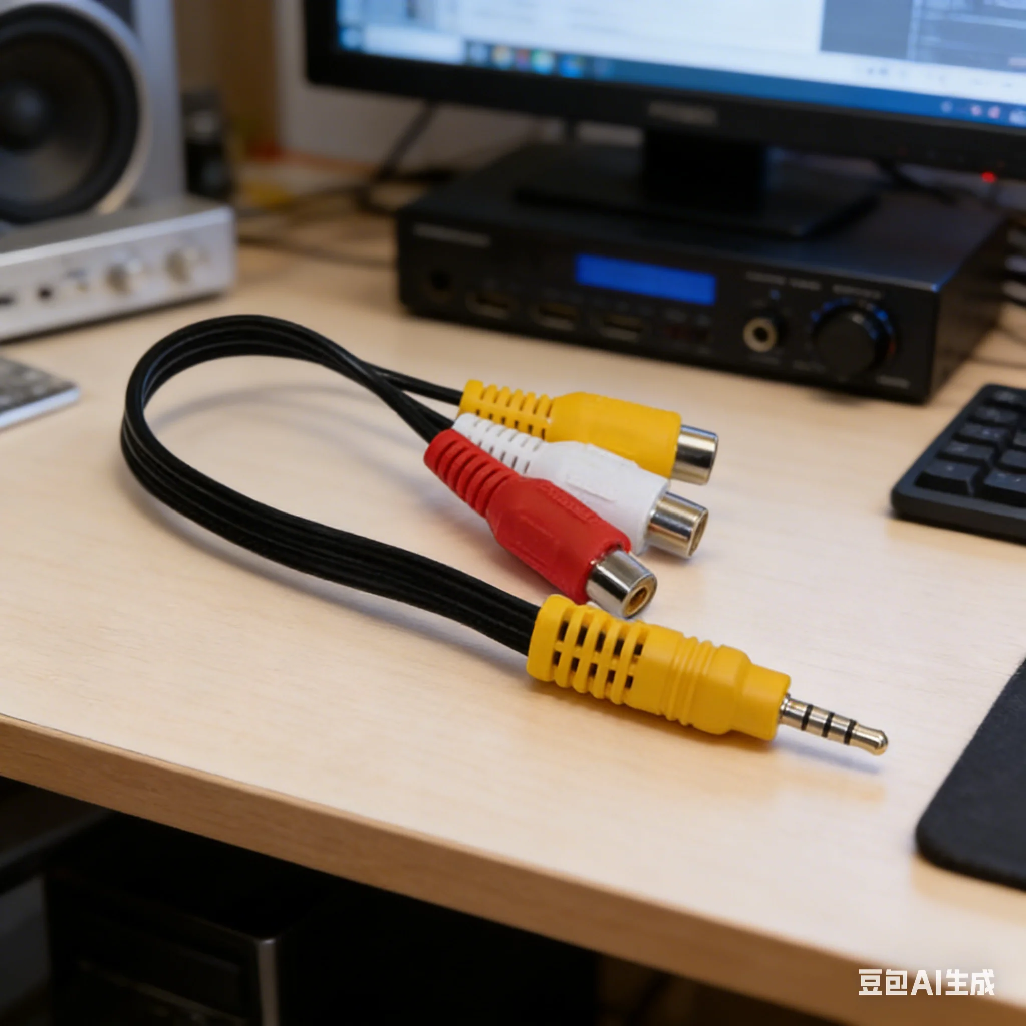New 3.5MM To 3 For-RCA Cable Video Component AV Adapter Cable For TV 3.5mm For-RCA Red White Yellow Male Audio And Video Cable