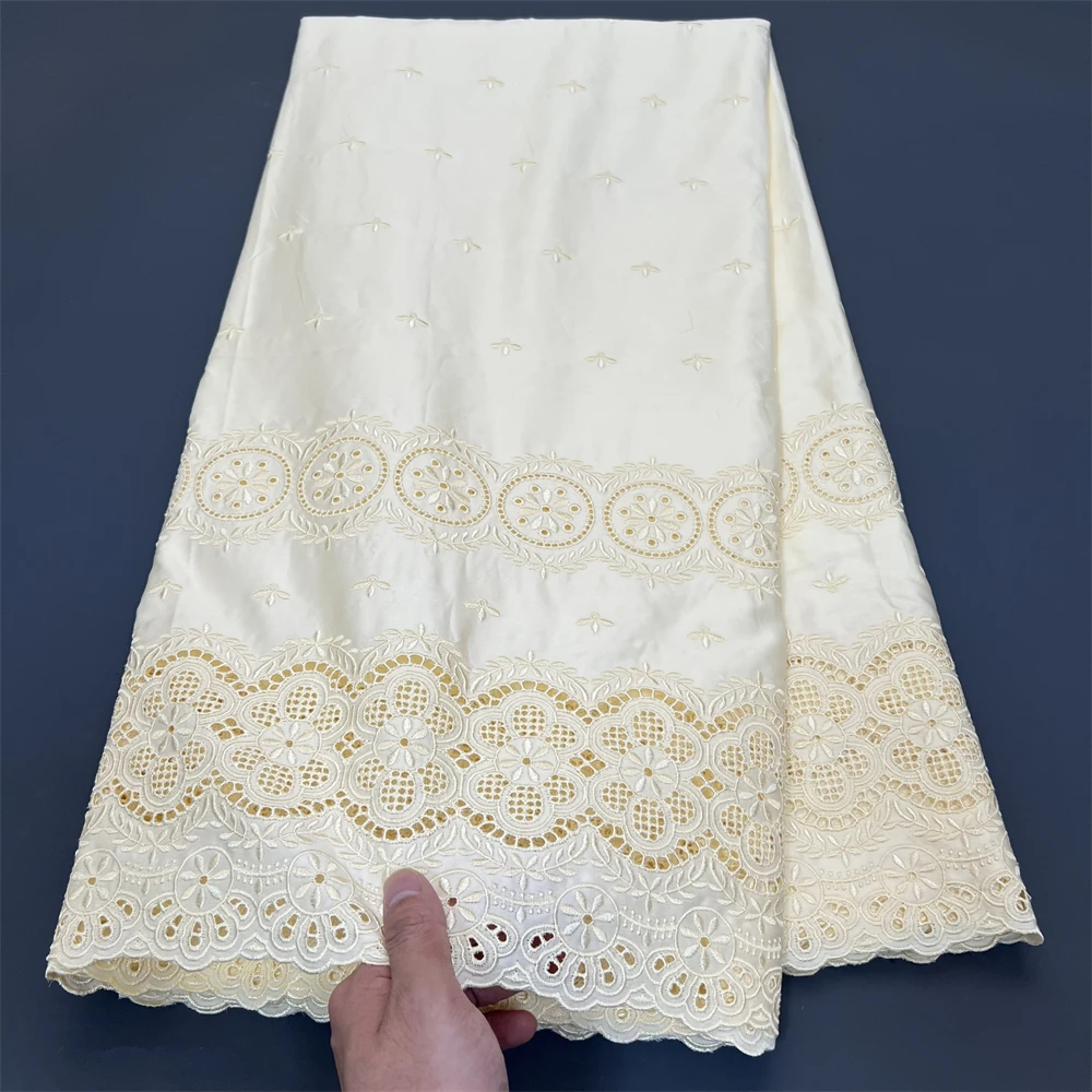 Swiss Voile Lace fabric 2024 High Quality African 100% Cotton Lace Fabric for Nigerian Women Party Dresses Sew