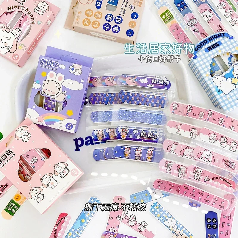 20pcs/box Cartoon Breathable Band Aid for Children Kids Wound Dressing Patches Hemostasis Adhesive Bandages First Aid Emergency