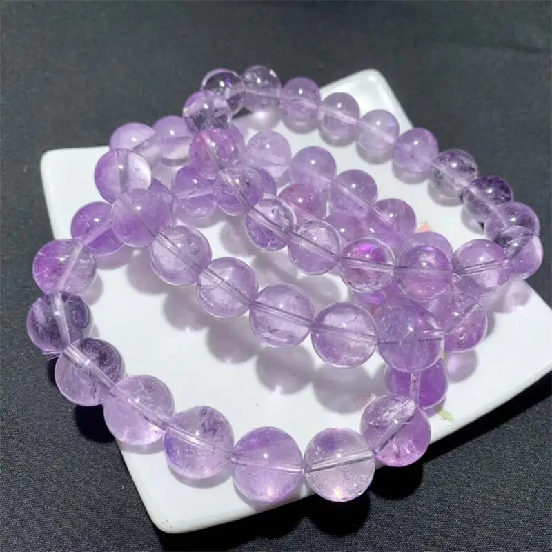 13MM Natural Lavender Amethyst Bracelet For Women Men Love Gift Crystal Gemstone Beads Strands Jewelry Gift 1PCS