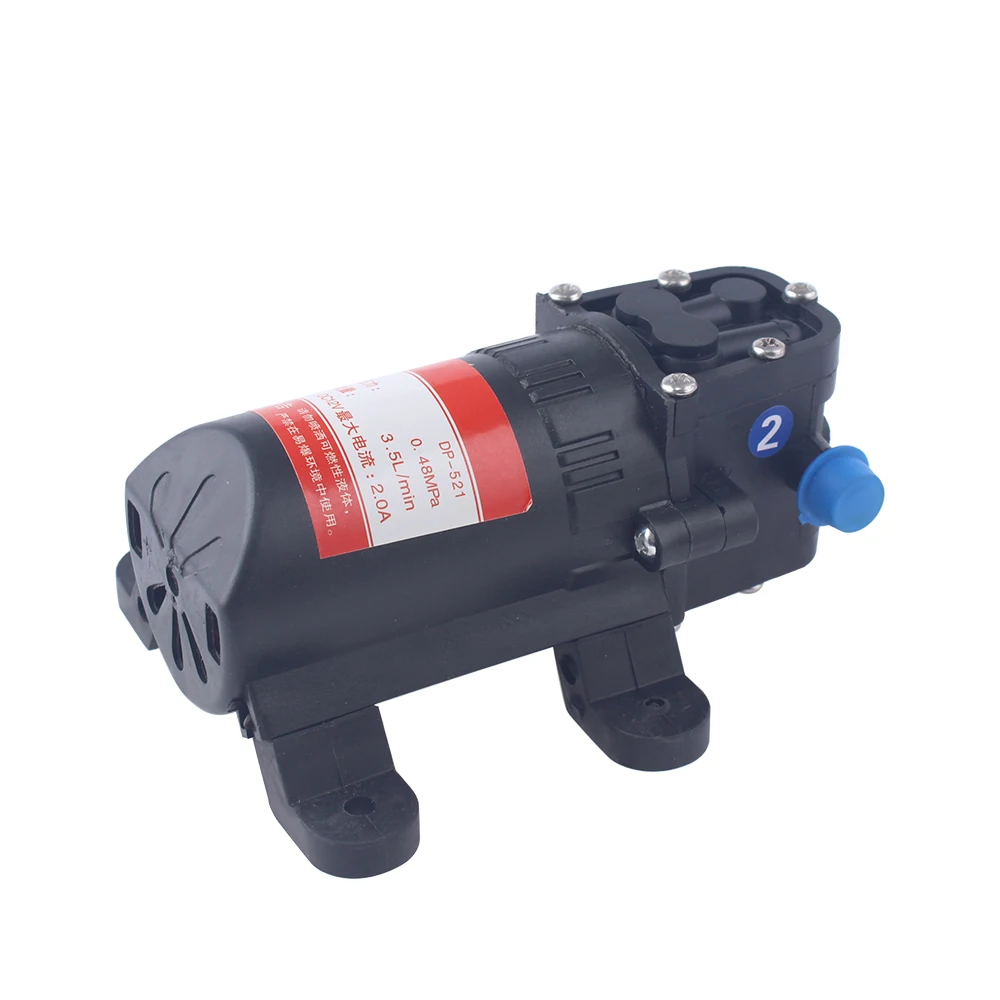 Pompa acqua DC 12V 70PSI 3.5L/Min Pompa acqua elettrica agricola Nero Micro membrana ad alta pressione Spruzzatore d'acqua Lavaggio auto 12V