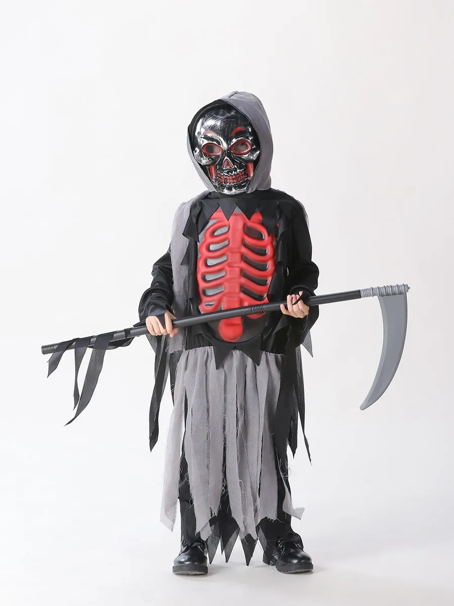 New Children's Death Costume Halloween Satan Devil Ghost Costume Party Activity Drama Performance Costume