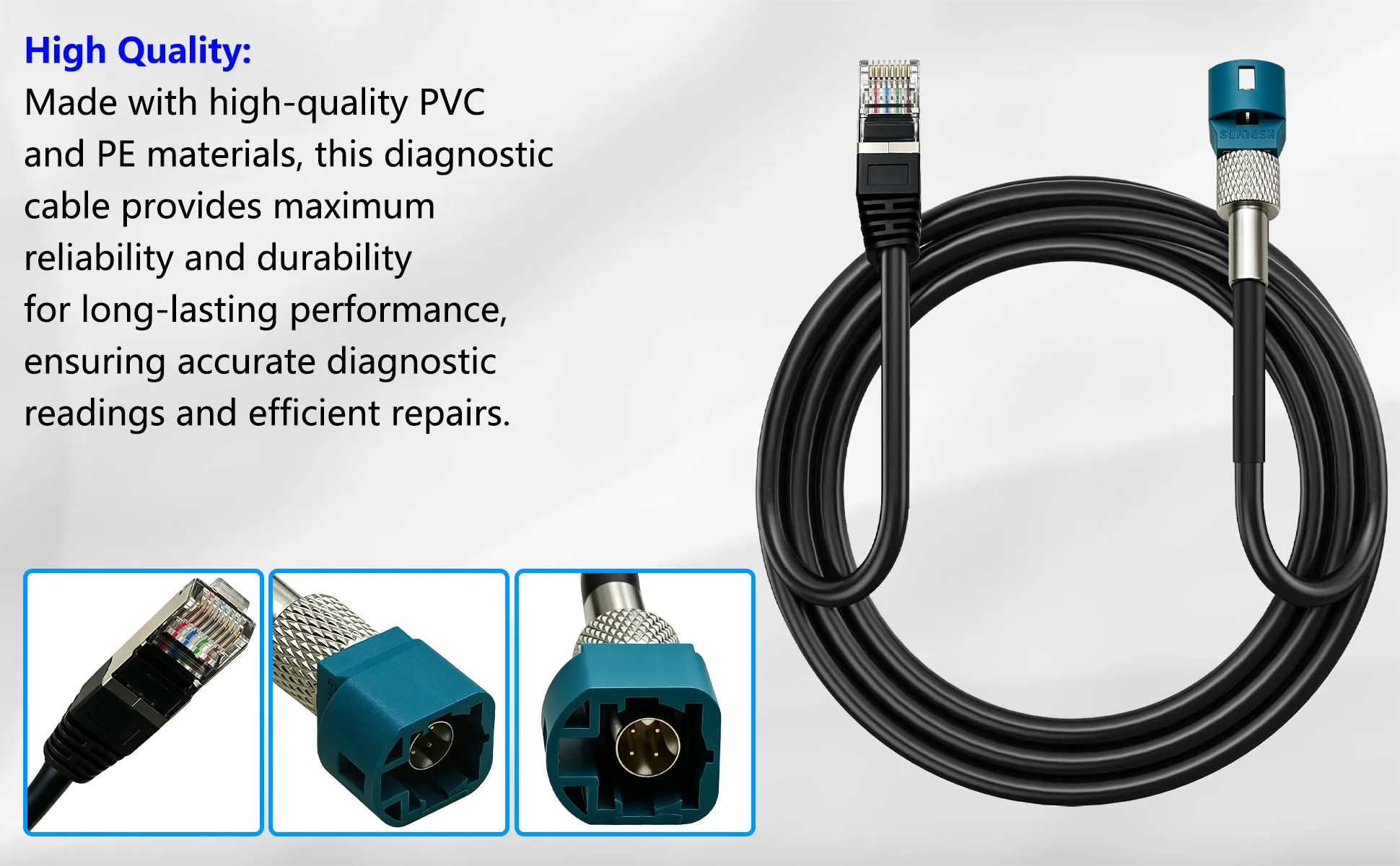Für Tesla Diagnose-Ethernet-Kabel HSD zu RJ45 für Model S 3 X Y Toolbox Programmierung OEM 1013230-00-A 100BASE-TX – Detail 5