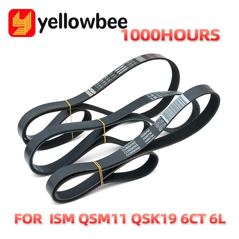 

8PK1444 3288790 3911568 3807359 Fan Belt for Dongfeng Cummins Engine part QSB 5.9 6BT 5.9 Generator set Sany Water pump belt