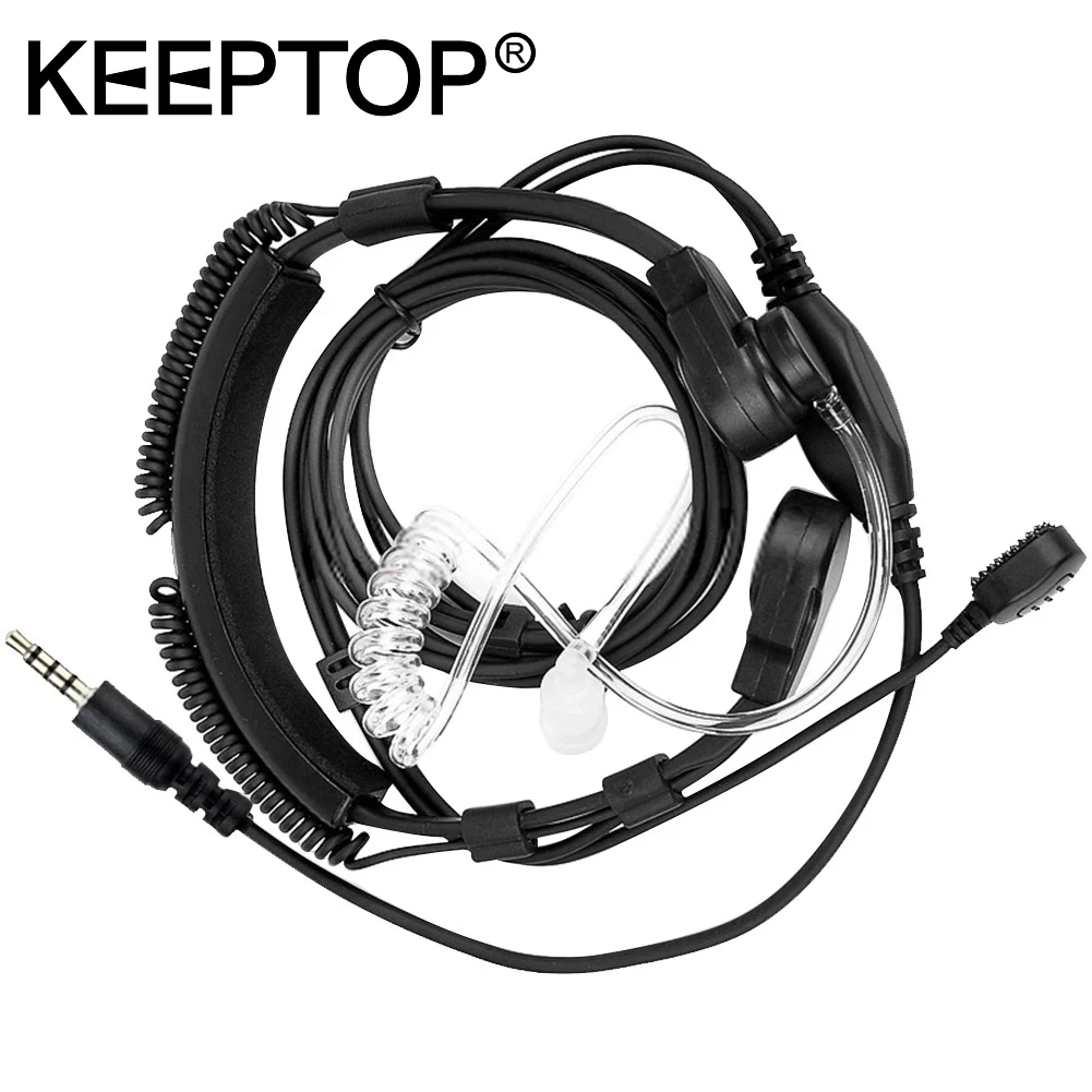 

KEEPTOP Новый 3,5 мм регулируемый горловой микрофон, скрытая акустическая трубка, наушник, гарнитура с пальцем PTT для мобильного телефона