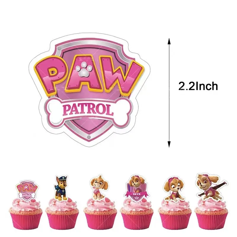 Paw Patrol Rosa Geburtstag Skye Thema Party Dekorationen Geschirr Set Pappteller Tassen Servietten Für Kind Party Liefert Spielzeug Geschenke – Detail 11