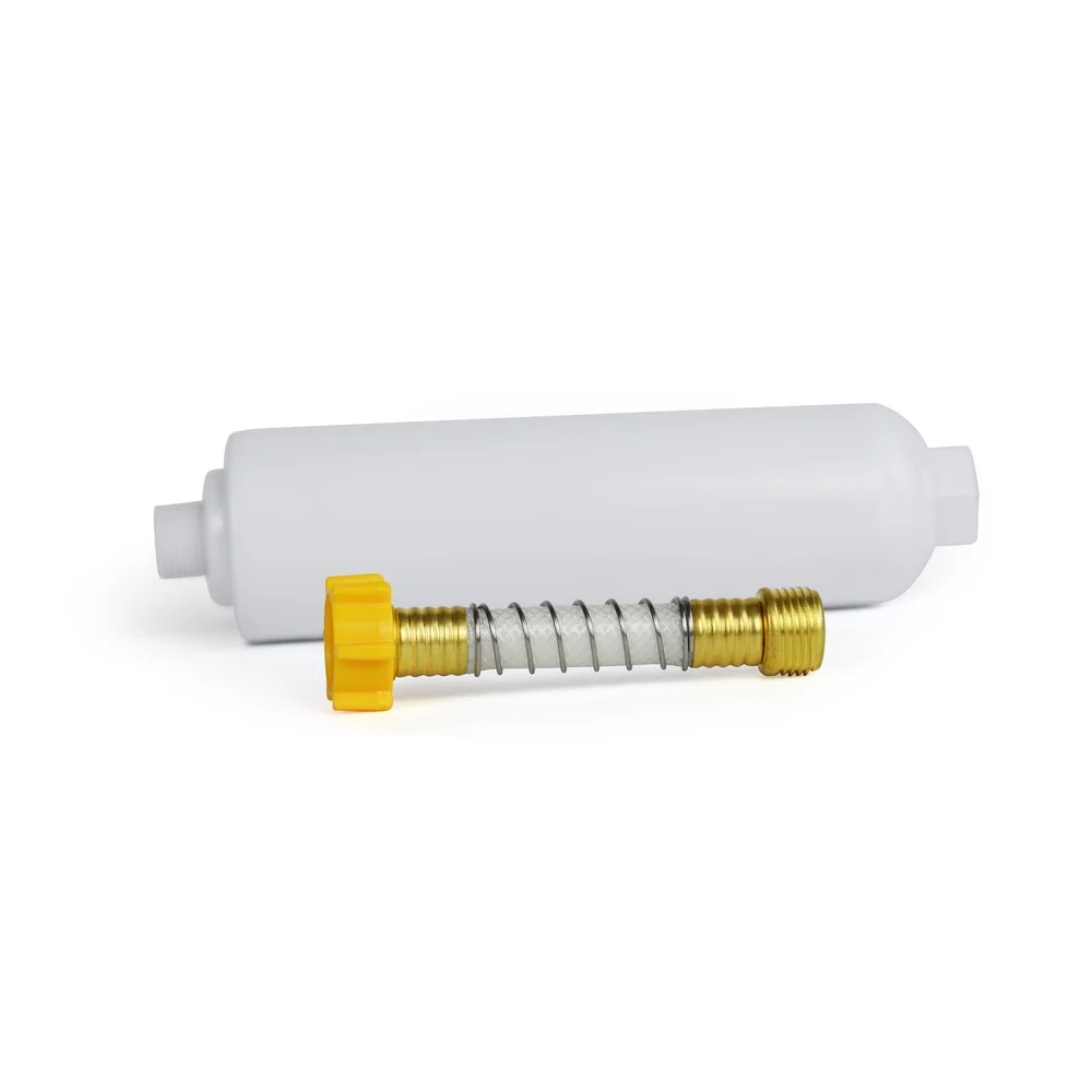 Confezione da filtro acqua per camper F200 con tubo flessibile a carbone attivo Certificato KDF NSF Protezione batteri facile da installare 300 galloni