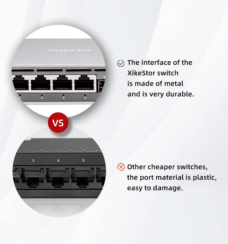 XikeStor 2.5G Simple L2 Managed 4-Port 2.5G RJ45 2-Port 10G SFP+ Ethernet Support VLAN/ Port Aggregation/ LACP