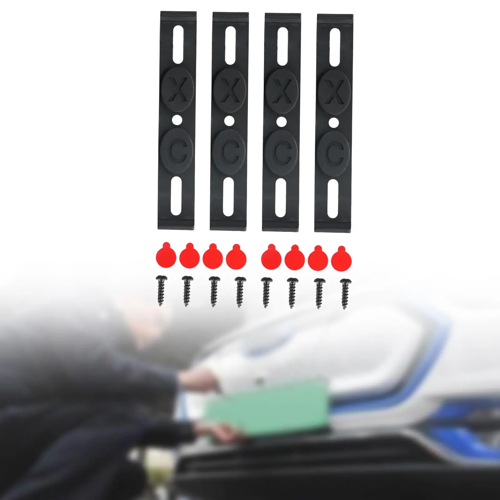 

Universal Car License Plate Holder Frameless Design ABS Support Easy Install Plate Frame for Garage Shop Maintenance