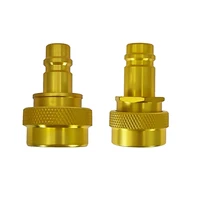 Adaptateur rapide de connecteur R134A à R1234yf, connexion latérale haute et basse réglable, sans fuite pour réfrigérant AC 5