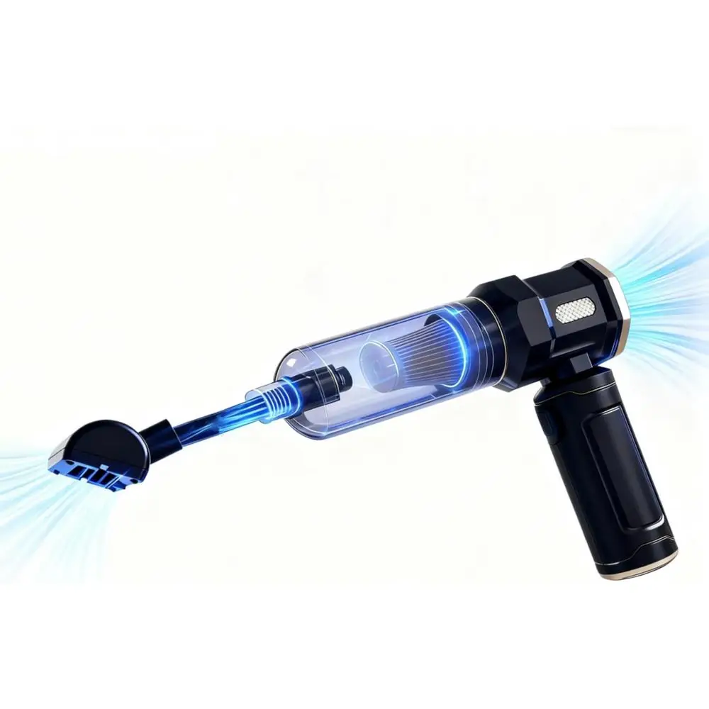 Handheld Car Vacuum Cleaner, 16000Pa Vacuum and Air Duster, Multi-Nozzles for Car, Home, Office, Pet