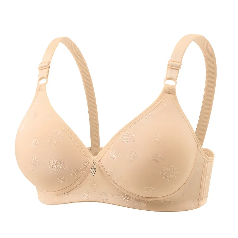 Leichter Damen-BH für große Brüste, Sommer-BH in Uni-Farben, verstellbare Träger, ohne Bügel, für Mädchen, mit Raffung