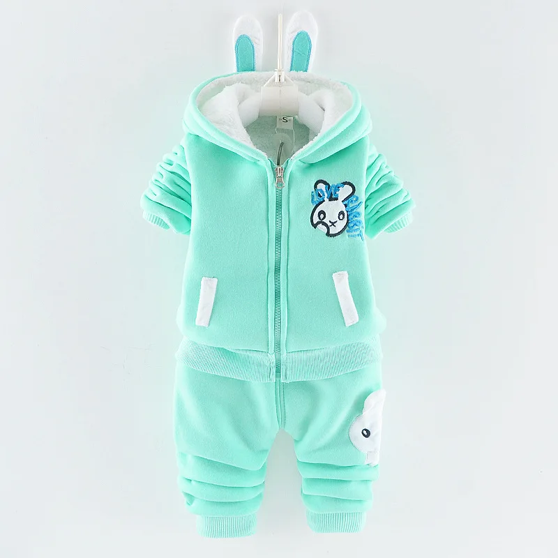 Herbst-Winter-Kleidungsset für Jungen und Mädchen, Kinder-Plüschanzüge, lässige, warme, dicke Outfits mit Cartoon-Bären-Motiv, Trainingsanzug für 0-5 Jahre – Detail 12