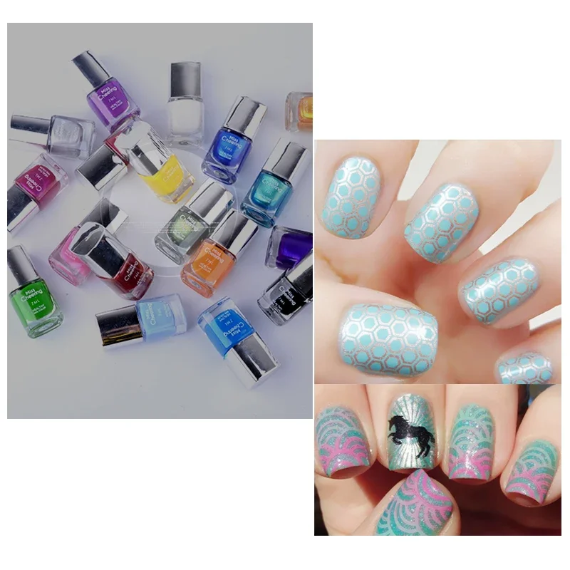 1Bottle 7ml Quick-dry Nail Art Stamping Polish Nails Plates Printing Varnish Stamp Image Transfer Polishes Manicure Decoration