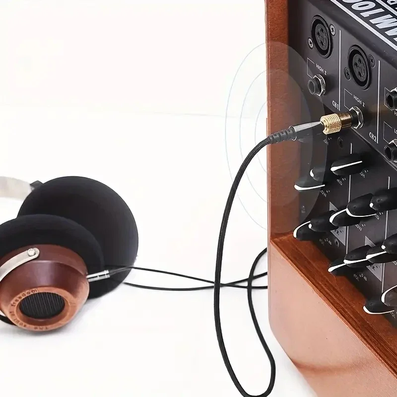 Conjunto de adaptador de áudio de 2 pacotes de 6,5 mm a 3,5 mm e 3,5 mm a 6,5 mm de 1/4 polegadas a 1/8 polegadas e 1/8 polegadas a 1/4 polegadas adequado para fone de ouvido