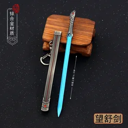 16cm WangShu Zwaard Oud Chinees Metaal Melee Koudwapen Model Spel Anime Accessoires Huisdecoratie Ornament Ambachten voor Mannen