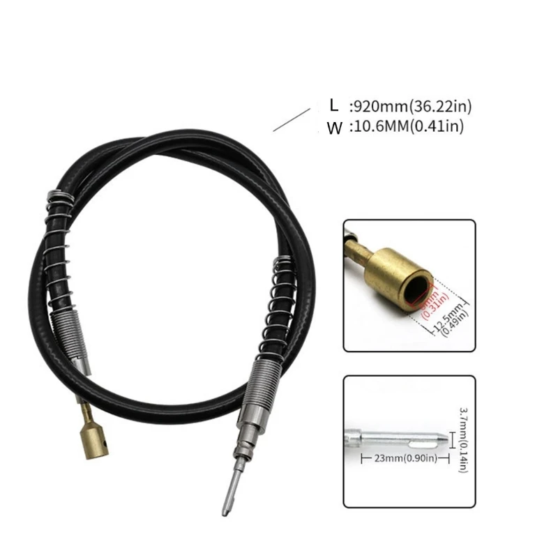 Extensión amoladora con eje Flexible, herramienta rotativa, cable extensión taladro Flexible para amoladora eléctrica,