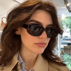 Gafas De Sol ovaladas pequeñas Vintage para Mujer, Gafas De Sol femeninas De diseñador De marca De lujo, sombras clásicas