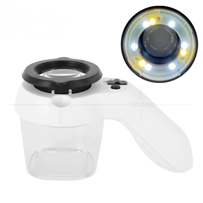 

9 Led Cold and Warm Light Barrels with Scale Magnifying Glass 8 Times Children's Children's Outdoor Observation and Exploration