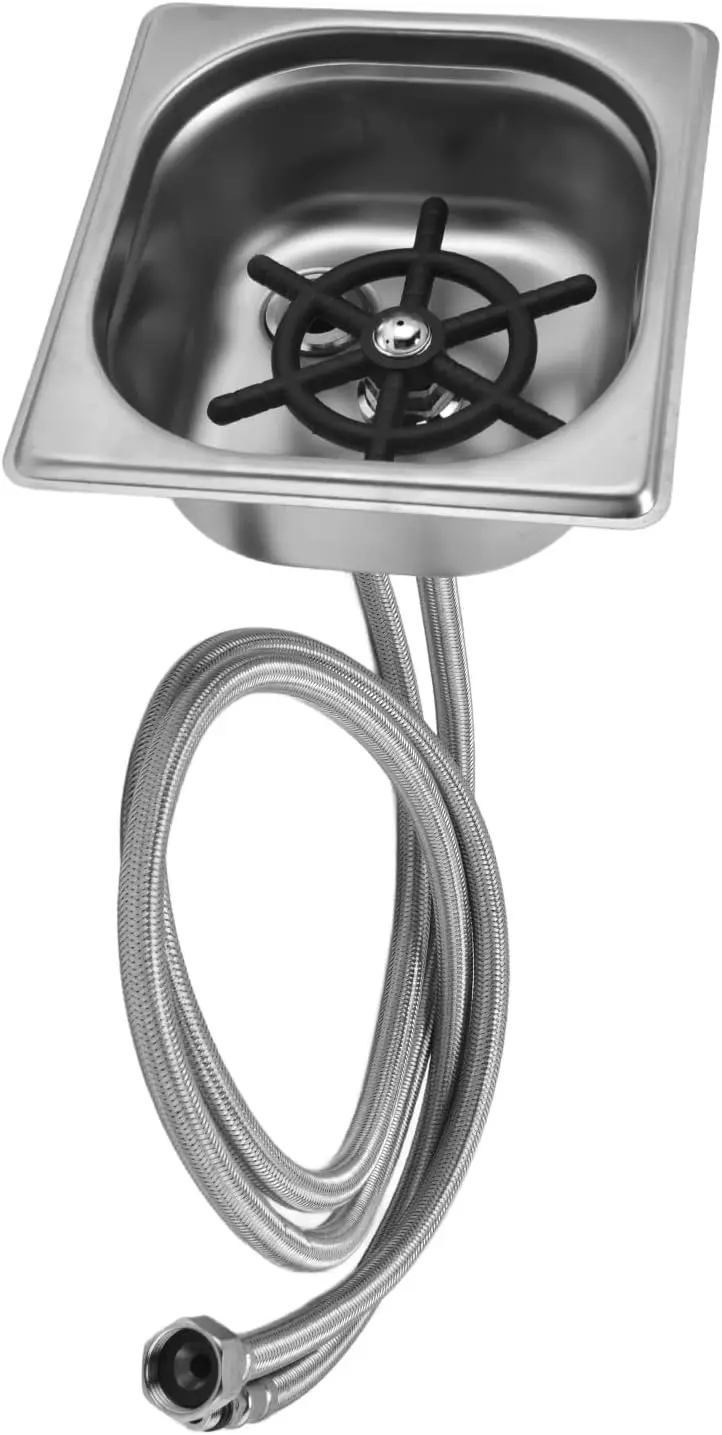 

Automatic Glass Rinser for Kitchen Sink, Stainless Steel Cup Washer Cleaner for Bar, Pub Restaurant Hotel, Efficient Co