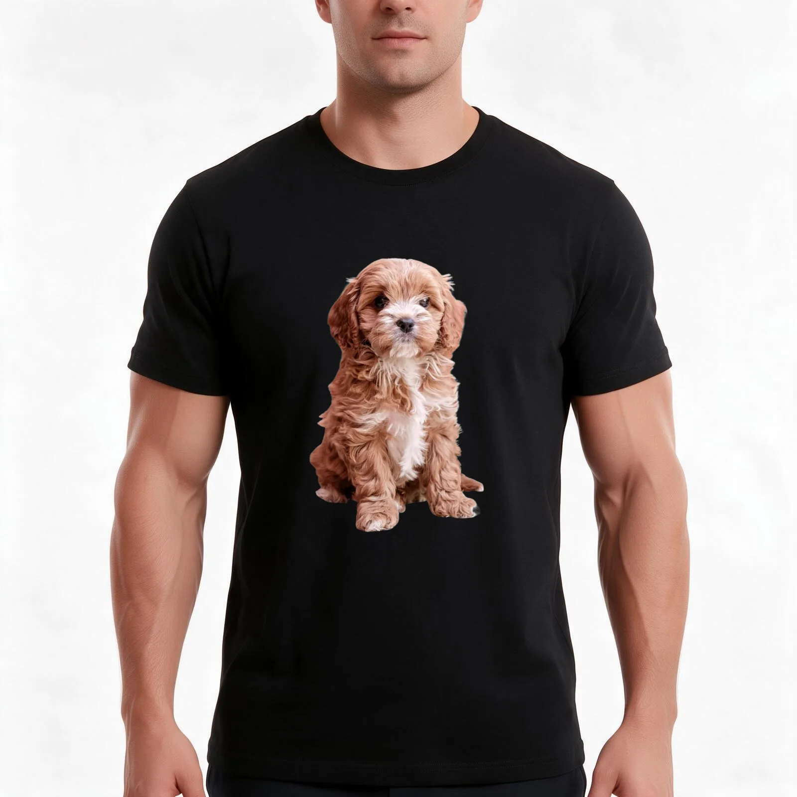Cavapoo T-Shirt Summer Casual Cotton Tee Oversized Streetwear Tops Vintage Graphic Print Loose Fit Short Sleeve 100% Cotton