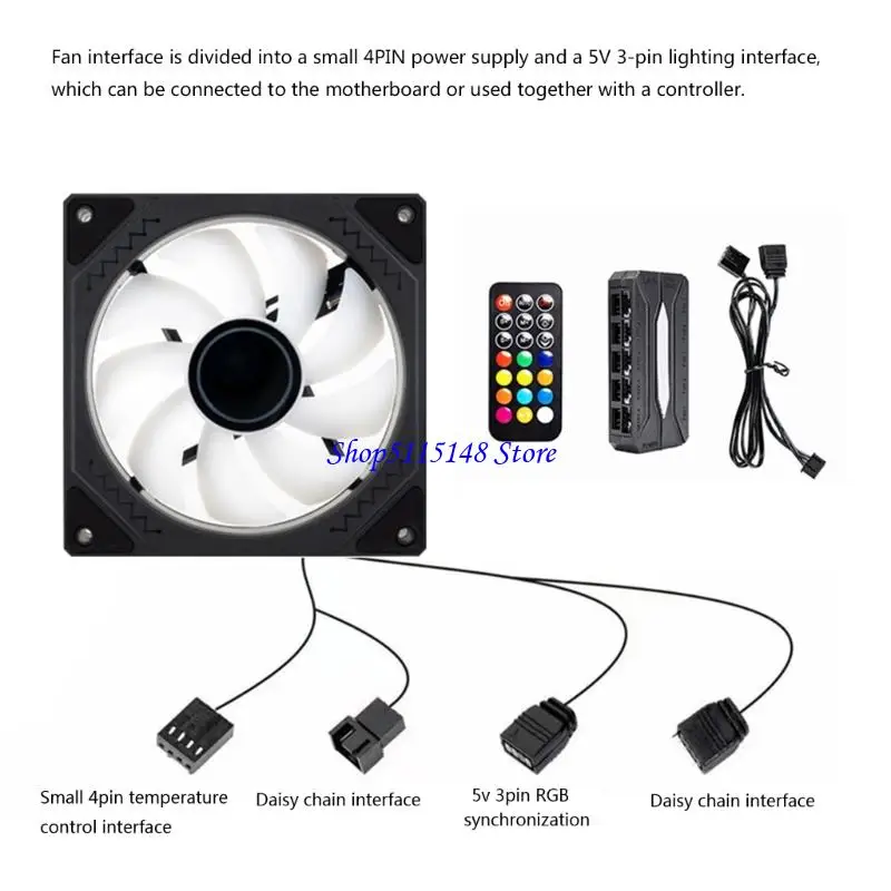 F3MA Argb 90mm 12V مروحة تبريد لجهاز الكمبيوتر الشخصي تبريد المياه مروحة تبريد سطح المكتب
