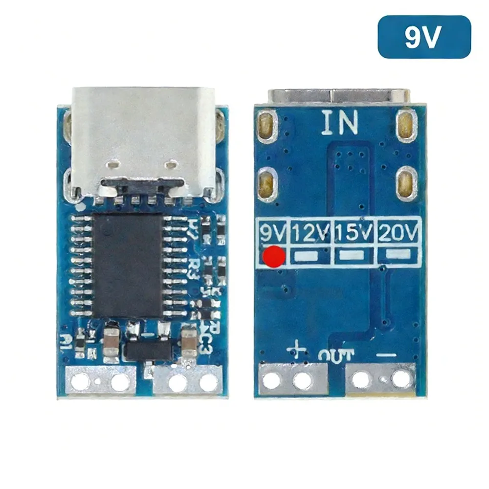 

Модуль-имитатор Type-C 9В/12В/15В/20В для быстрой зарядки, адаптер USB-C с фиксированным напряжением постоянного тока, универсальный модуль питания Type-C для DIY-электроники