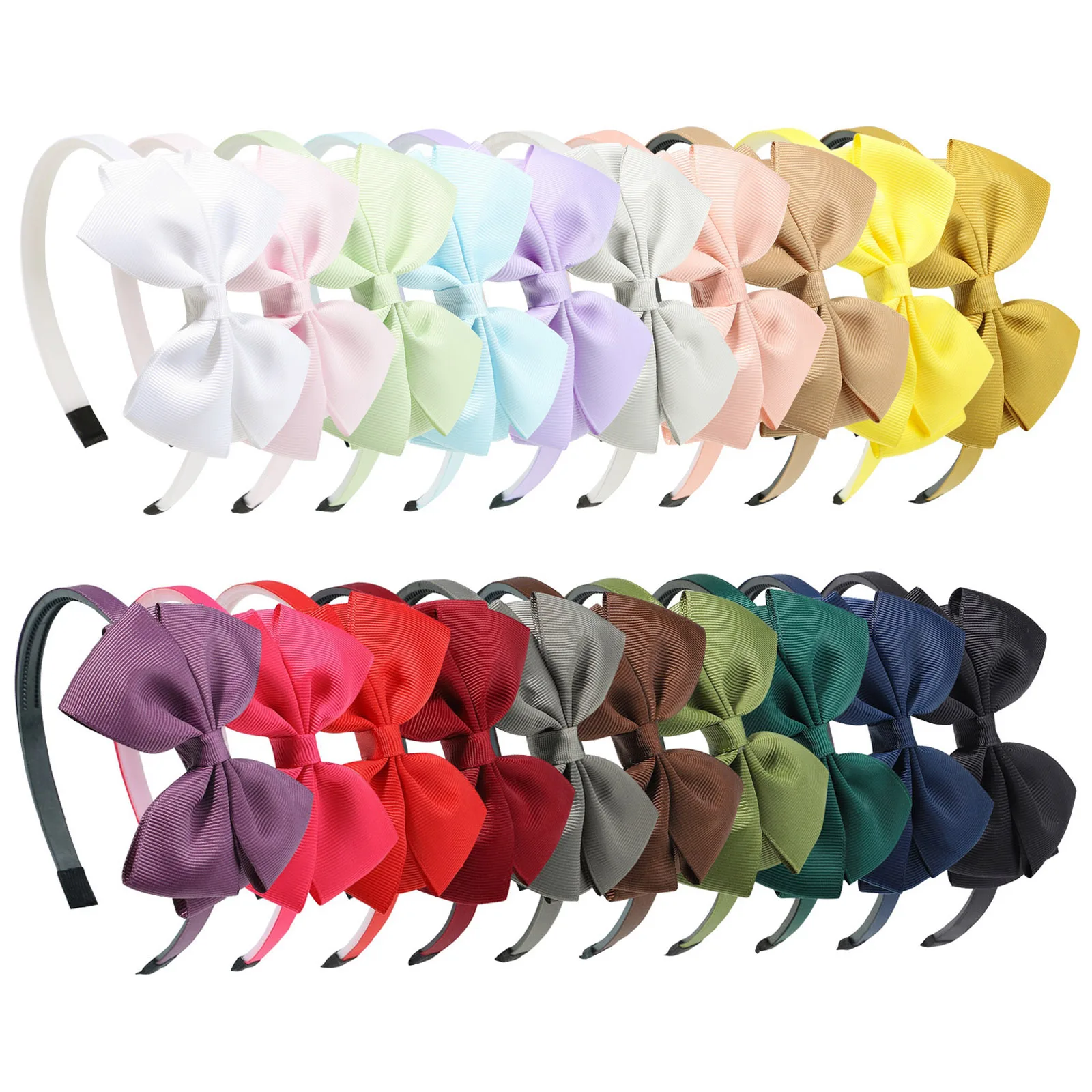 1 Piece 20 colors Cute Bowknot Hair Band For Baby Ribbon Handmade Hair Bows Hairbands Headband Headwear Girls Hair Accessories