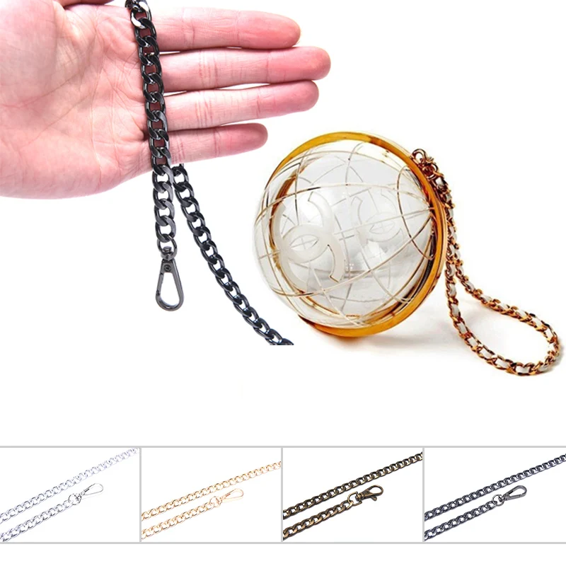 1PCS 120cm DIY Bag Strap Chain Wallet Handle Purse Strap Chain Replaced Bag Spare Parts
