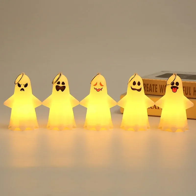 Halloween Ghost Lantern Mini Hanging LED Pumpkin Lamp for Party Haunted Home Cute Decor Pendant Spooky Indoor Outdoor Doorway view 5