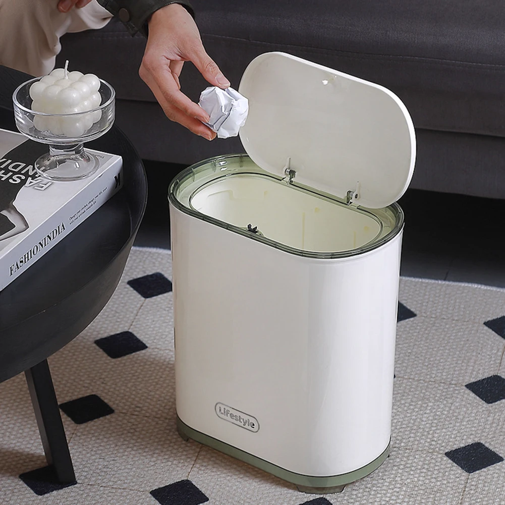 9.5L/10L Kitchen Trash Bin with Lid Automatic Sensor Mini Bin for Table Bathroom