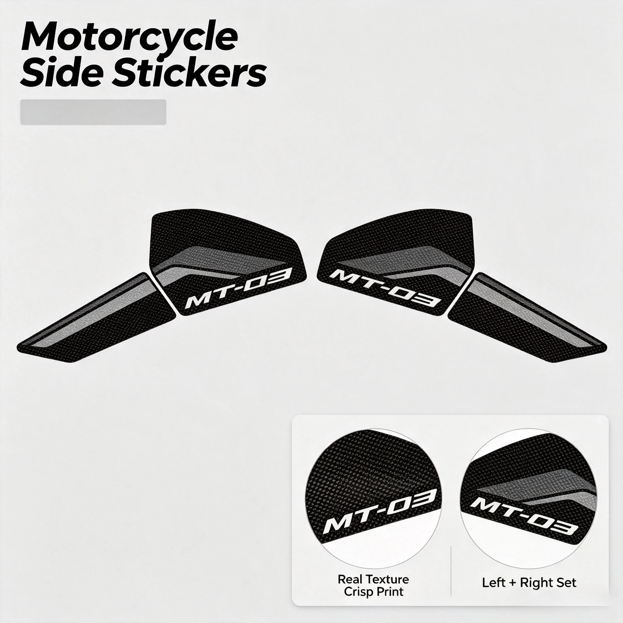 Motorcycle Side Tank Pad Protection Knee Grip Mat for YAMAHA MT-03 MT03 2020-2026
