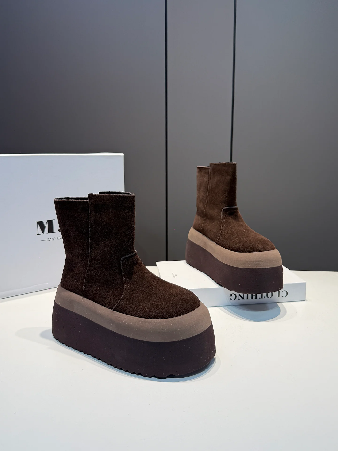 

Faionable ort Boots, новые женские зимние ботинки из матовой кожи Thi Bot Fce, ботинки на платформе на очень высоком каблуке с подкладкой