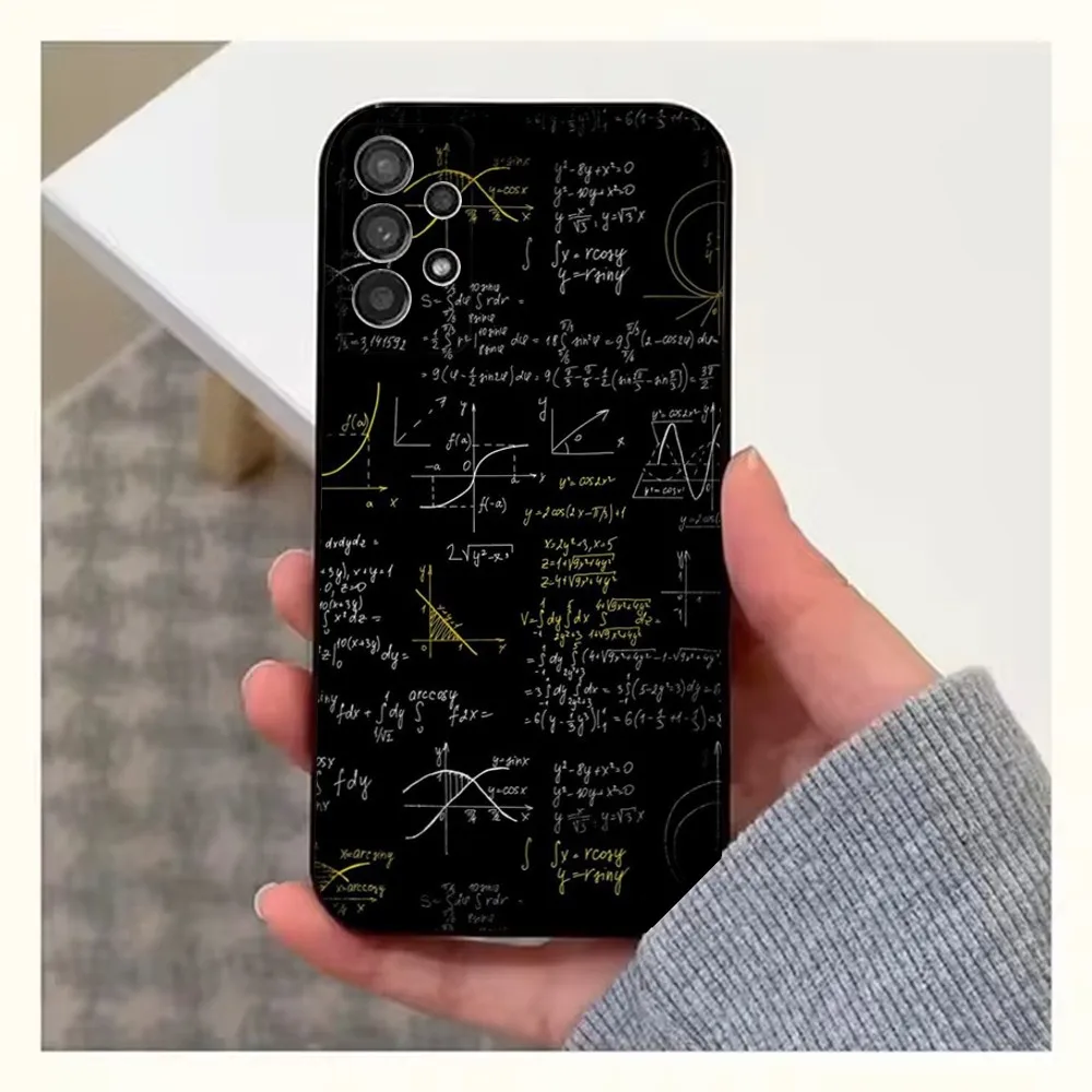 Physics Chemical Math Phone Case For Samsung S25,S24,S23,S22,S20,S21,S10,Ultra,Plus,Lite,FE,Soft Silicone Black Cover