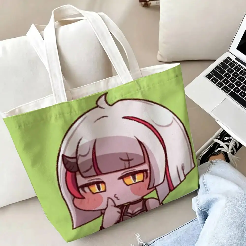T-Trickcal Chibi Go Game World Printed Canvas Tote Bag Shoulder Bag Commuter Mommy Shopping Bag