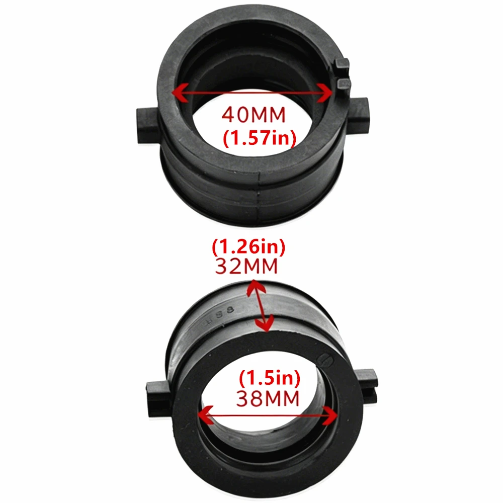 2pcs Carburetor Interface Adapter Manifold Joint Boot For Honda VT600 Shadow VLX Deluxe VT750 XL600V XLV600 Transalp NTV600