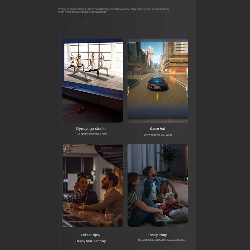 

ABGR-Smart проектор с электрической фокусировкой ABS Wi-Fi проектор 1080P HD портативный проектор для домашнего кинотеатра и офисного кинотеатра с вилкой европейского стандарта