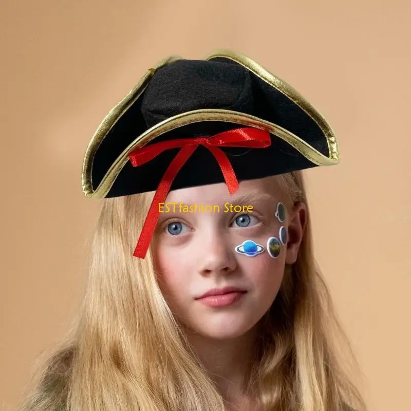 

Y5GC Halloween Pirate Hat Headband Pirate Costume Kids Headwear Masked Party Supply