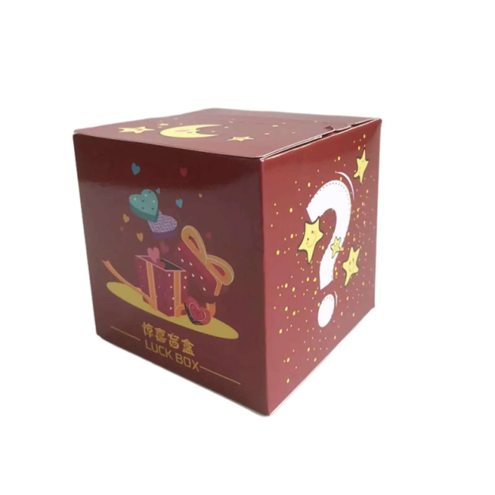 

Colorful Secret Paper Box, Wholesale Foldable Packaging, Customizable for Wedding, Annual Event, Shop Raffle, Tear-Open Design