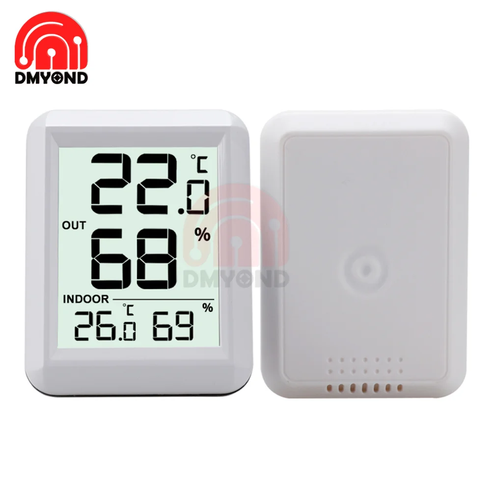 30-100M Wireless Digital Indoor Outdoor Thermometer Hygrometer Weather Station Digital Electronic Thermometer