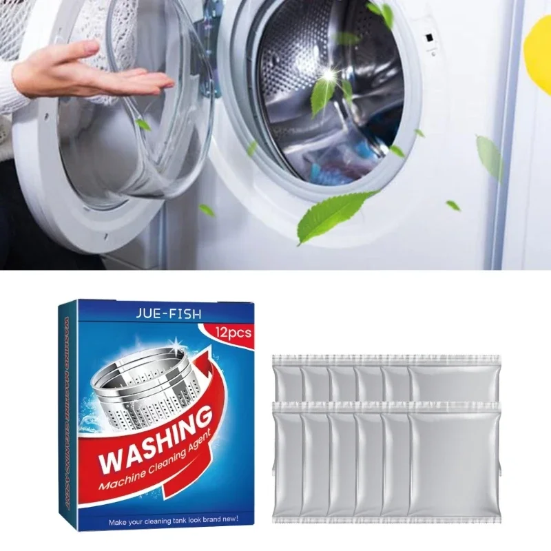 Advanced Washing Machine Cleaner, Removes Limescale and Detergent Build up, Long lasting Results 12PCS