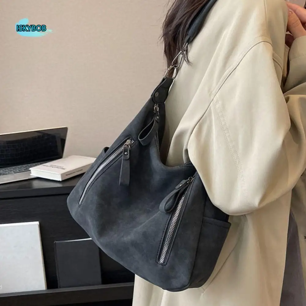 

Fashion Large Capacity PU Leather Shoulder Bag French Style Handbag Retro Underarm bag Casual New Design Tote Bag Vacation