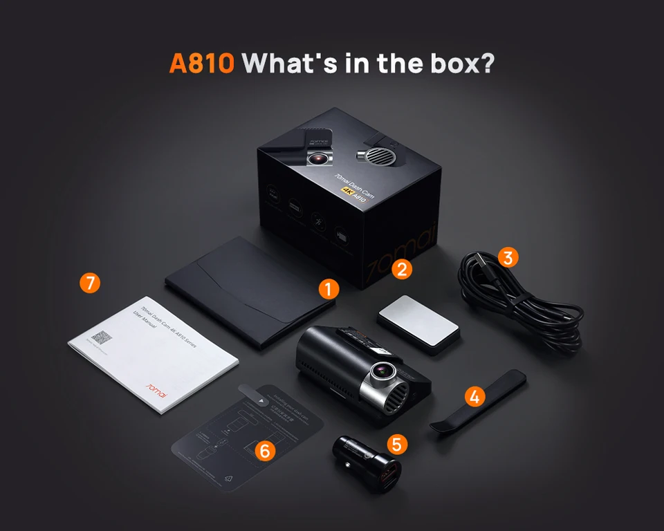 70mai Dashcam 4K A810 Ultra HD 150 ° FOV 24-Stunden-Parküberwachung ADAS, Koordiniert über integriertes GPS, WLAN und 4G für extreme Wetterbedingungen – Detail 21