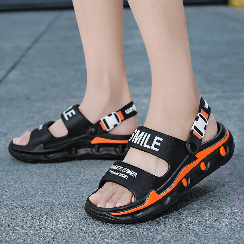 Новые модные мужские и женские тапочки на толстой подошве большого размера, мужские повседневные спортивные сандалии из ЭВА, мужская пляжная обувь.