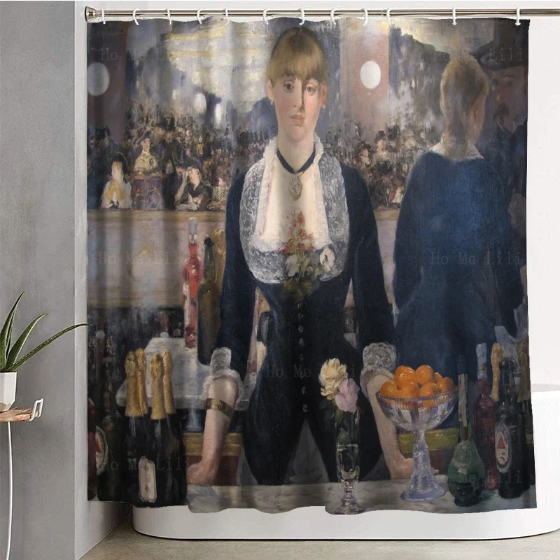 A Bar At The Folies Bergere Waitress Ballerina Beautiful Elegant Female Portrait Shower Curtain By Ho Me Lili For Bathroom Decor