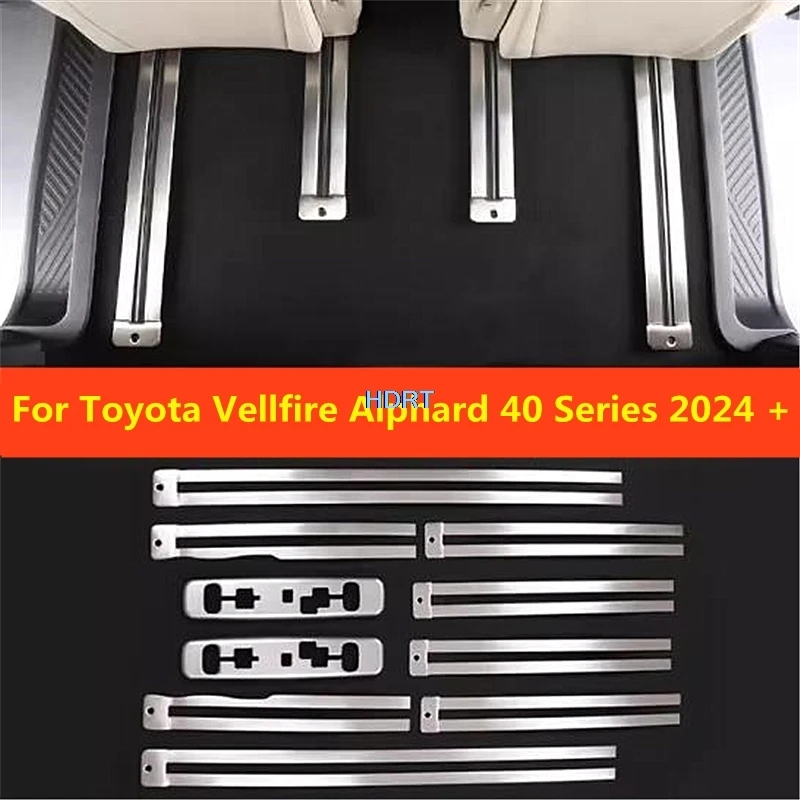 For Toyota Vellfire Alphard 40 Series 2024 + Car Styling Accessories Rear Seat Track Path Molding Slide Frame Rail Cover Trim