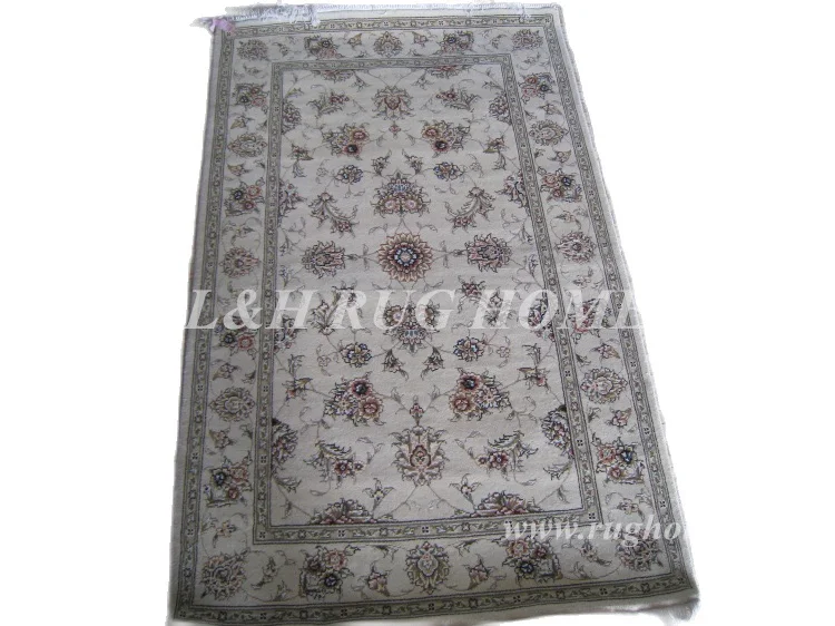 

Free shipping 3'X5' 160 Line Persian carpet, Hand knotted persian rug, wool and silk, mixed dyed yarns